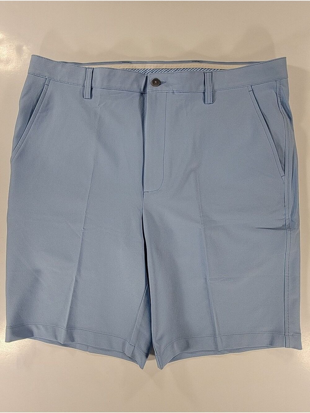 FootJoy Shorts Performance Mens 38 Light Blue Flat Front Chino Golf Stretch